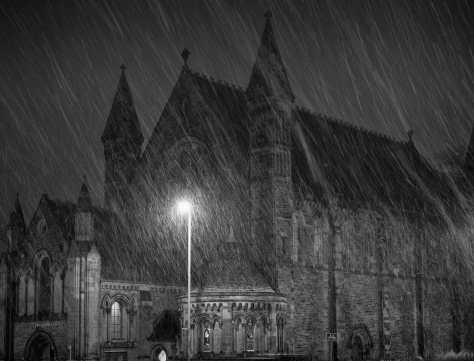Snowy Mansfield Church. Photo by and copyright of Lynn Henni.