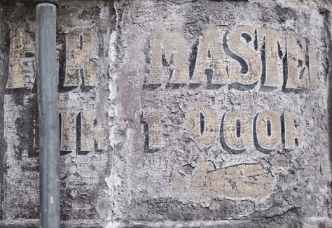 Fire Master, First Door (Ghost Sign), Leith. Photo by and copyright of Paul Henni.